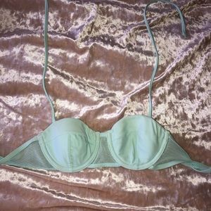 green/blue bathing suit top